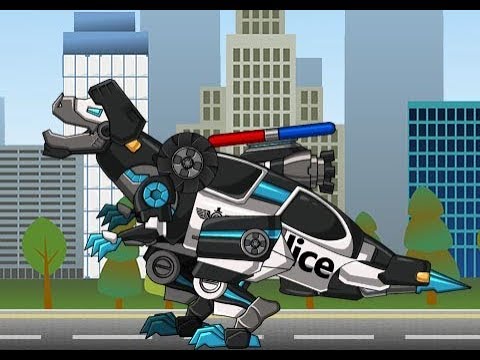 Роботы динозавры: Тарбозавр двойной коп 2 (Tyrabo Double Cops Dino Robot)
