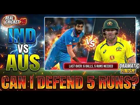 “5 RUNS. 6 BALLS. CAN I DEFEND IT? 😱 | REAL CRICKET SWIPE”