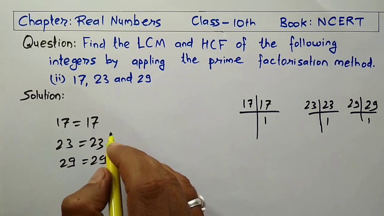 HCF and LCM of 17 23 and 29 || prime factorisation method