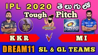KKR vs MI Dream11 IPL 2020 Team, Preview, pitch - Kolkata vs Mumbai Today IPL Match Telugu