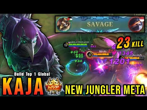 NEW META!! 23 Kills Kaja Jungler Auto SAVAGE!! - Build Top 1 Global Kaja ~ MLBB