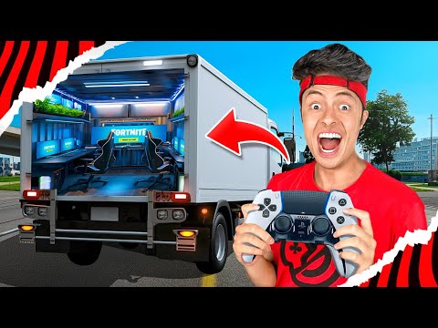 FIZ UM QUARTO GAMER DENTRO DE UM CAMINHÃO!