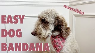 Easy Dog Bandana Pattern with Sewing Instructions + Tutorial | DIY DOG COLLAR BANDANA