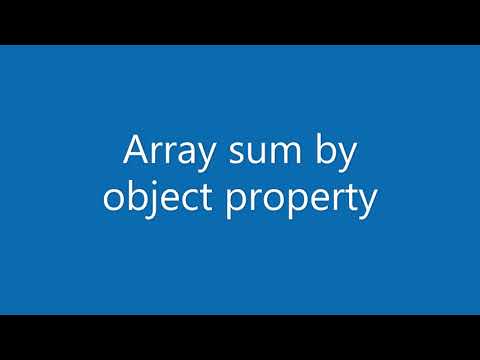Javascript Sum Array Of Objects Value