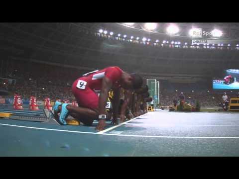 Finale 100 metri maschili campionato mondiale atletica leggera 11/08/2013 USAIN BOLT 9.78 - ITALIANO