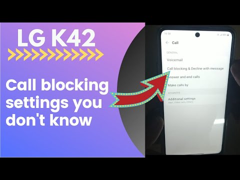 LG K42 Call blocking | Digit filter | Lg k42 call settings