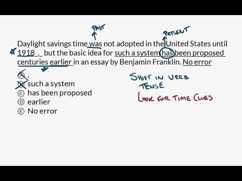 Shifts In Verb Tense Worked Example Video Khan Academy