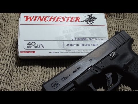 Winchester 180gr JHP ballistic gel test