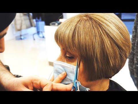 ANTI AGE HAIRCUT - PIXIE SHORT BOB WITH BLONDE BABYLIGHTS