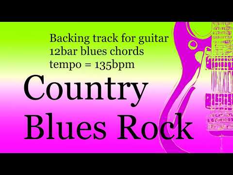 Country Blues Rock, G major, 135bpm, 12bar blues chords. Play along & have fun!
