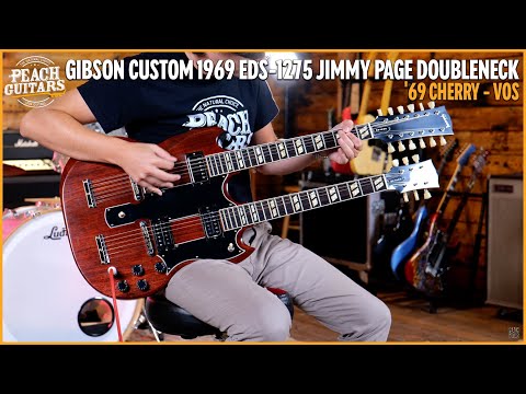 Gibson Custom Jimmy Page Signature EDS-1275 Doubleneck 6 & 12-String - Rosewood - VOS '69 Cherry Bild 12