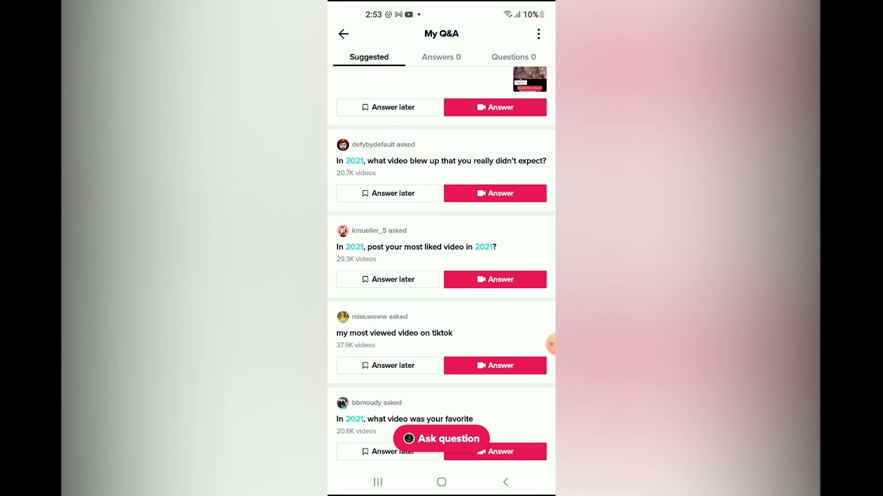 how to find suggested questions on tiktok,how to see suggested questions on tiktok