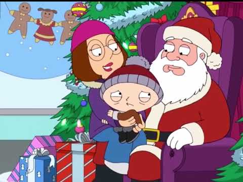 MEG SITS ON SANTA’S  LAP - FAMILY GUY