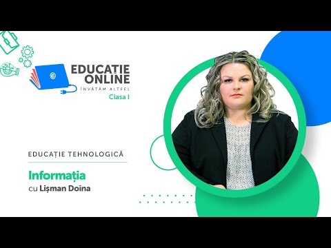 Educație tehnologică, Clasa I, Informația
