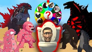 GODZILLA & KONG vs Catnap & All Smiling Critters Bigger Bodies | Skibidi Toilet Song ( Meme Cover )