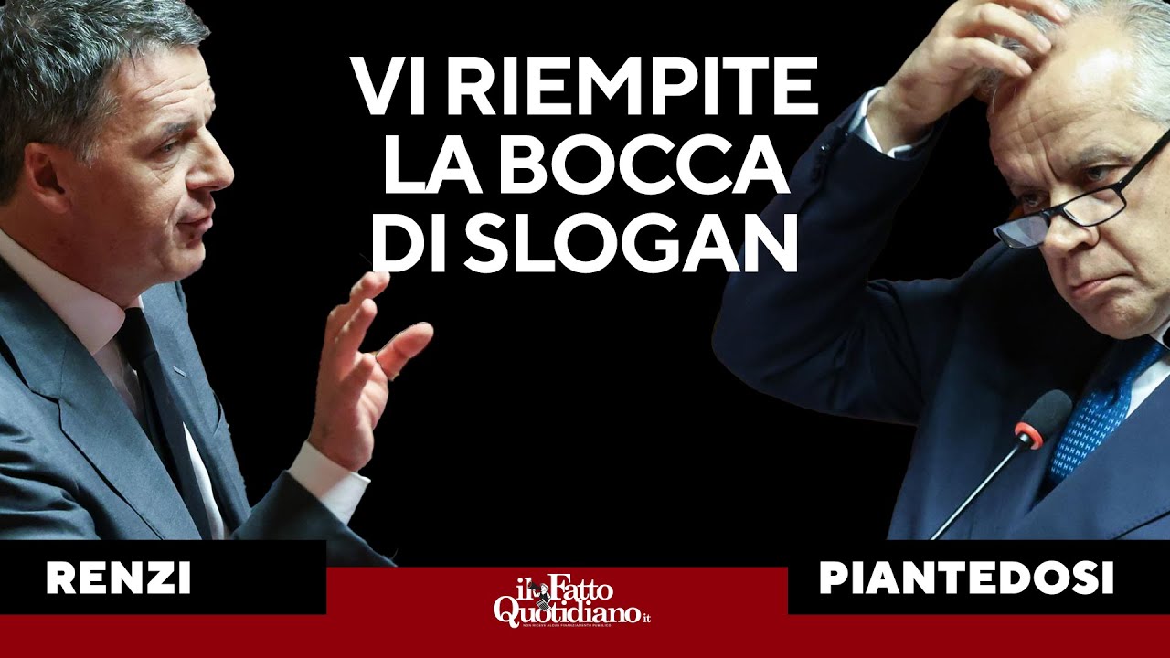 Renzi vs Piantedosi: “Sicurezza? Avete fallito, vi riempite la bocca di slogan”. “Reati in calo”