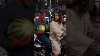Jesus Really Wore a Watermelon as a Helmet 🍉 #jesus #amen