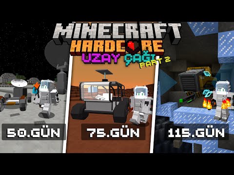Uzay Çağında Gezegenlerde 100 GÜN Hayatta Kaldım! İşte Olan Şeyler Minecraft Hardcore Part 2