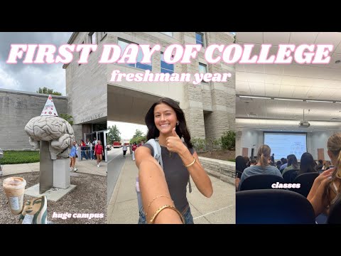 FIRST DAY OF COLLEGE *freshman year* | new classes, huge campus, & dorm life