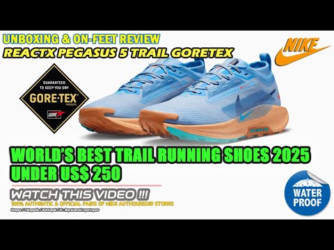 Unboxing & review on feet NIKE REACTX PEGASUS TRAIL 5 GORETEX GTX OUTDOOR RUNNING SHOES ORIGINAL