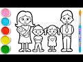 Let S Draw A Picture Of A Family With 2 Children And A Baby Educational Coloring Pages 384