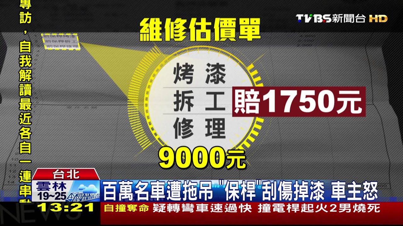百萬名車遭拖吊　「保桿」刮傷掉漆車主怒