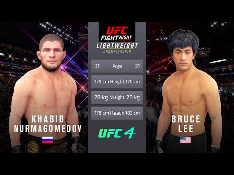 Khabib Nurmagomedov vs Bruce Lee Full Fight - UFC Fight Of The Night