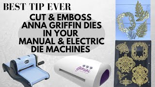 Tip #3 - AMAZING HACK! ANNA GRIFFIN Cut and Emboss Dies in your Manual and Electric Die Machines😱