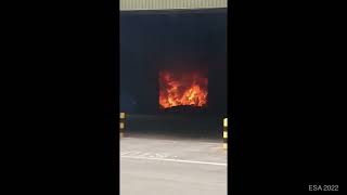CCTV footage of battery fires and explosions at waste facilities