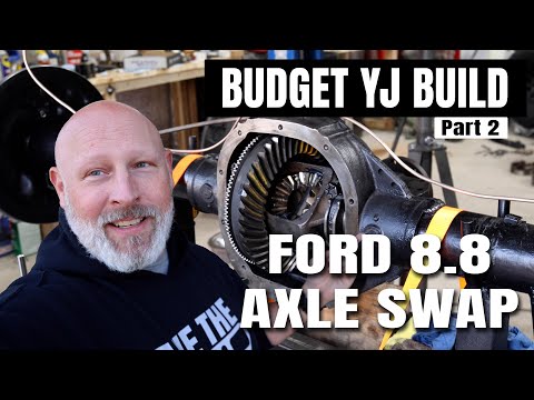 Ford 8.8 Axle Swap, boomerang shackles and skid plate - Budget YJ Build Part 2