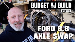 Ford 8.8 Axle Swap, boomerang shackles and skid plate - Budget YJ Build Part 2
