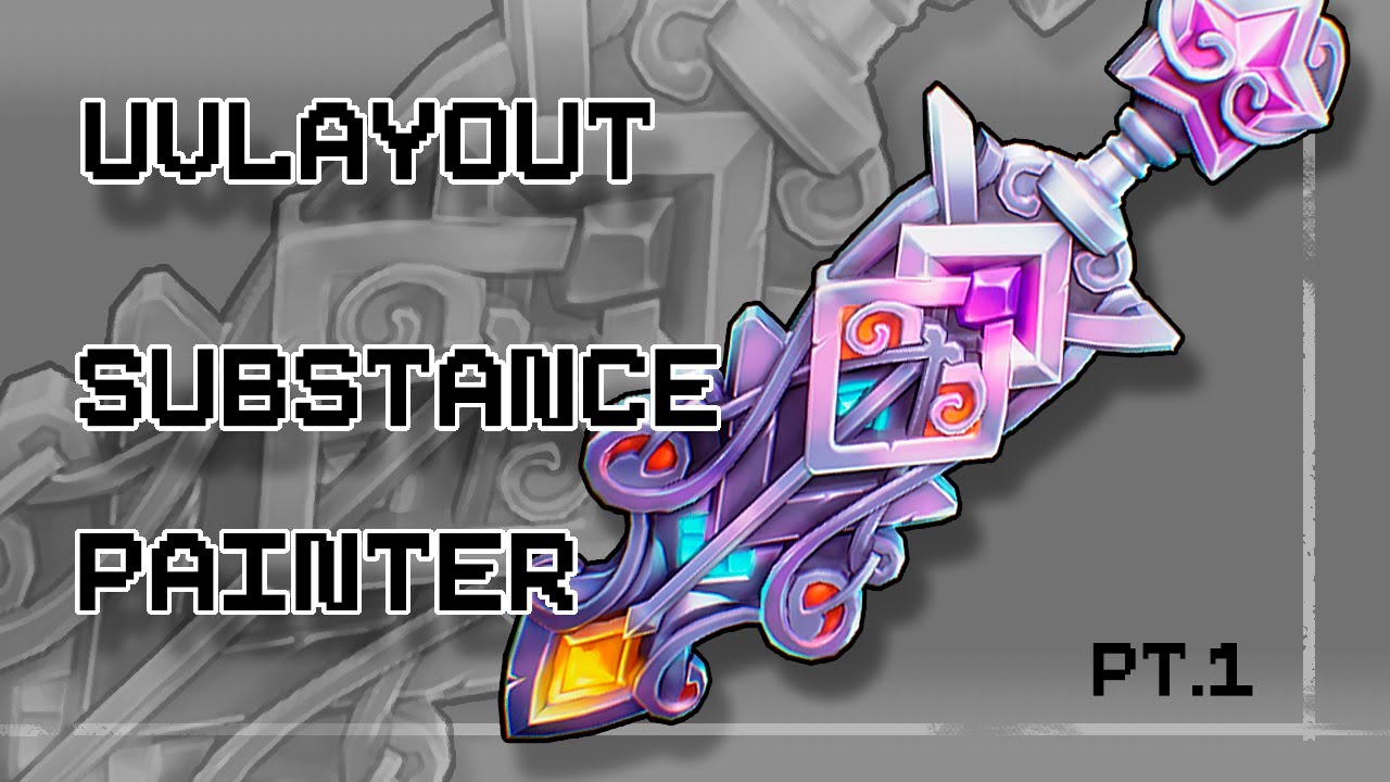 Hand painted sword - UV mapping /Base texture [Part 1]