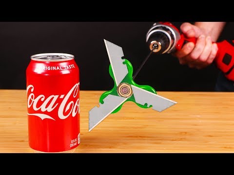 COCA COLA VS DRILL POWERED CHAINSAW