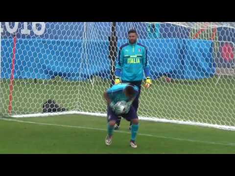 Allenamento Sirigu-Marchetti post Svezia