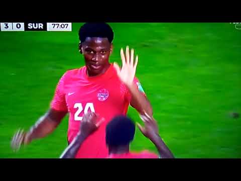 Jonathan David penalty goal Against Suriname Canada 4 Suriname 0