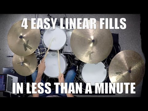 Four Easy Linear Fills in less than a Minute - Daily Drum Lesson