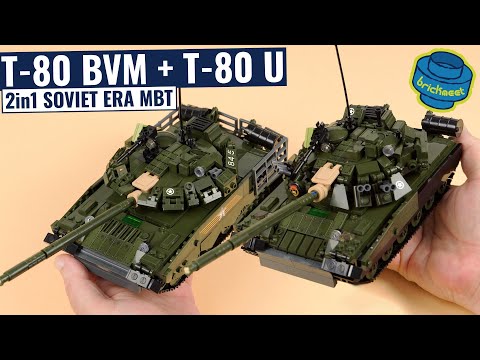 T-80BVM + T-80U Soviet MBT 2in1 Build - Sluban B1178 (Speed Build Review)