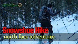 Colorado snowshoe hike in fresh powder