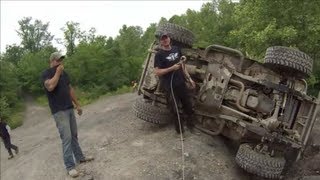 preview picture of video 'YJ Jeep Wrangler Flips On Its Side - Wellsville, Ohio 2013'