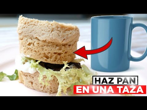 Cómo hacer pan fácil y rápido con 3 ingredientes en 2 minutossin horno y  usando solo una taza