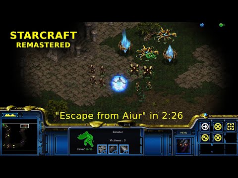 SPEEDRUN - StarCraft : Brood War - P01 "Escape from Aiur" in 2:26.217 (02:18 IGT)
