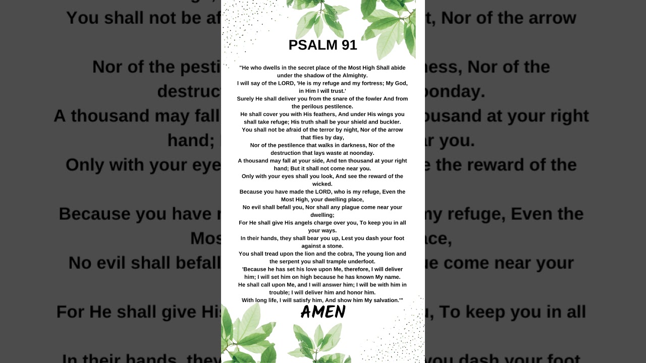 Psalm 91 || Prayer for Protection||  A Powerful Prayer form Bible #psalm91