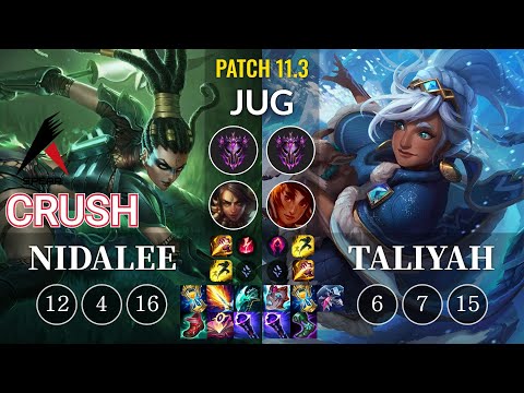 ASP Crush Nidalee vs Taliyah Jungle - KR Patch 11.3