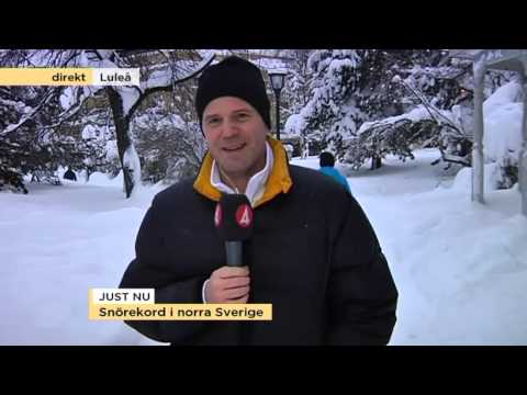Snörekord i norra Sverige: 113 cm - Nyhetsmorgon (TV4)
