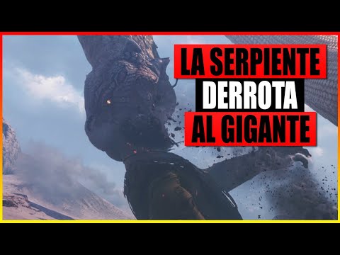 God of War PC - This is how the World Serpent kills Thamur the giant. Seen from free camera