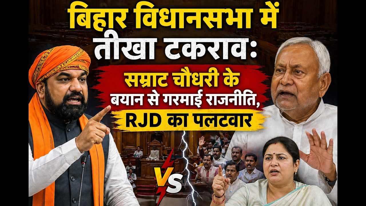 बिहार विधानसभा में तीखा टकराव: सम्राट चौधरी के बयान से गरमाई राजनीति, RJD का पलटवार