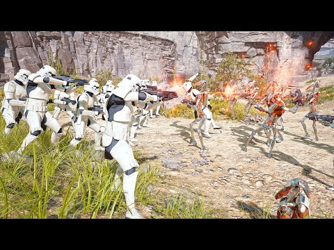 Stormtroopers vs B1 Droids Star Wars NPC Wars Episode 9   (Jedi: Survivor NPCs Wars)