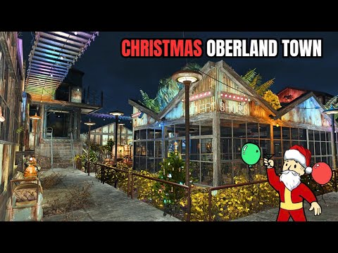 Oberland Station Christmas Town (NO MODS) - Fallout 4 Settlement Build Tour 