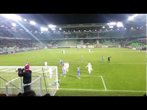 Coup franc de Faycal Fajr - Caen/Laval 2-1