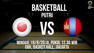 Live Streaming Laga Basket Putri Timnas Jepang Vs Mongolia di Asian Games 2018